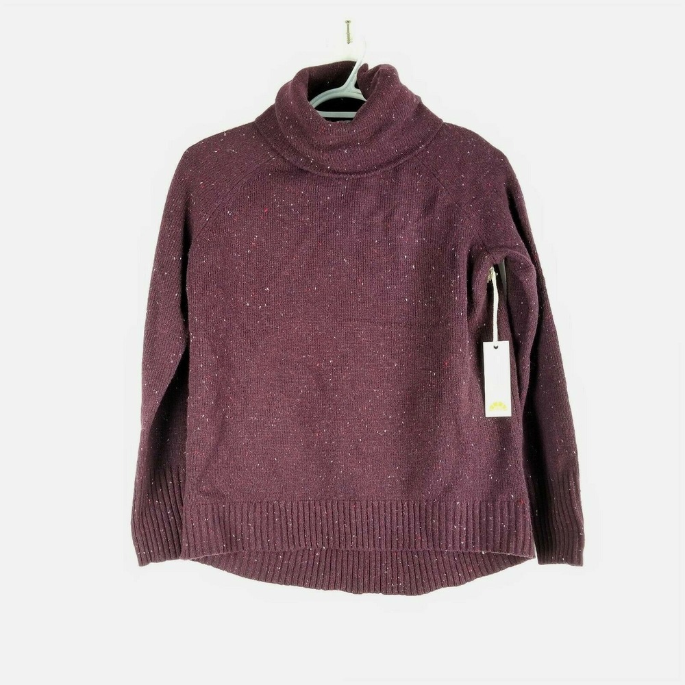 C&C California Women's Sweater Size XS Maroon Turtleneck Wool Blend Casual New